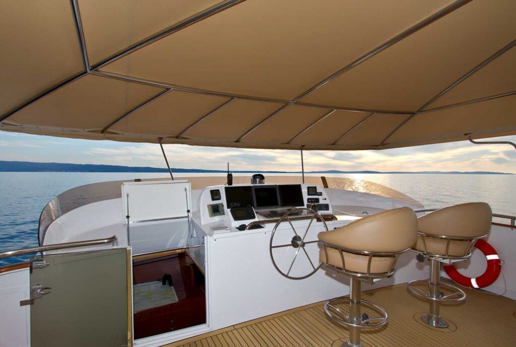 auriane yacht charter helm area