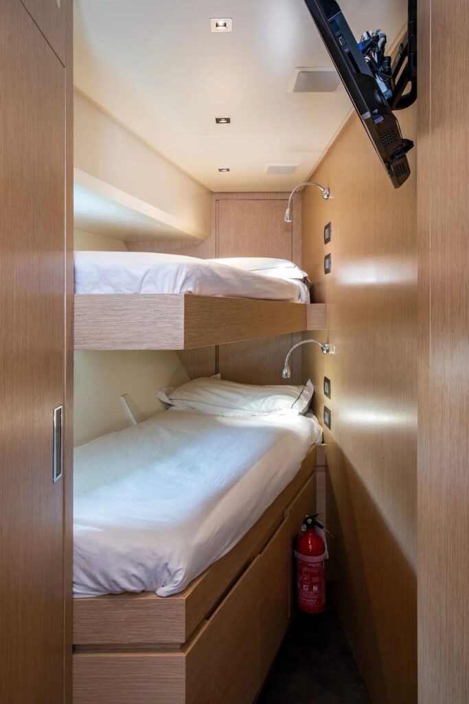 balance yacht charter bunk bed cabin