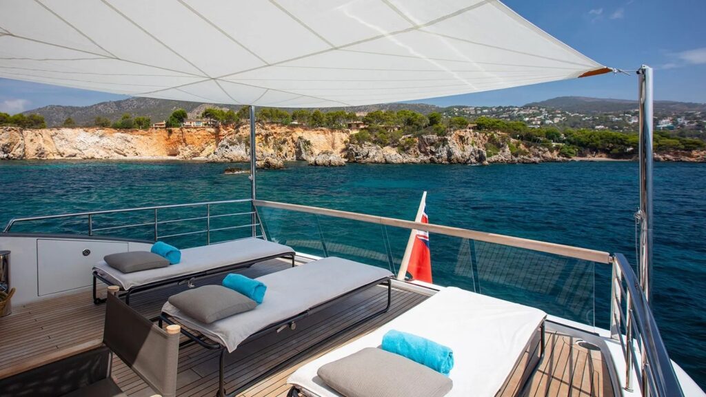 balance yacht charter sun loungers