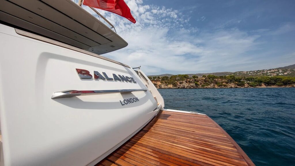 balance yacht charter swimming platform