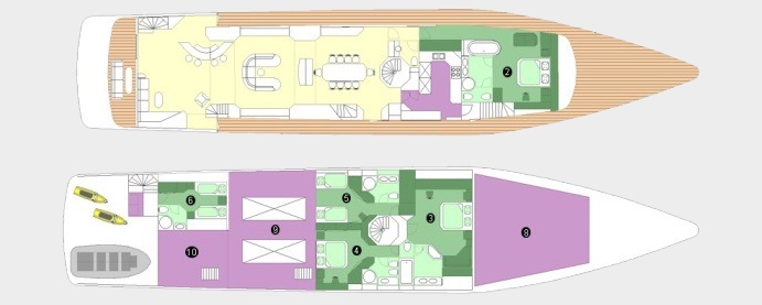 ladyship yacht charter layout
