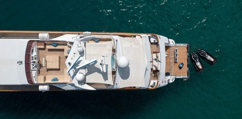 ladyship yacht charter view from above
