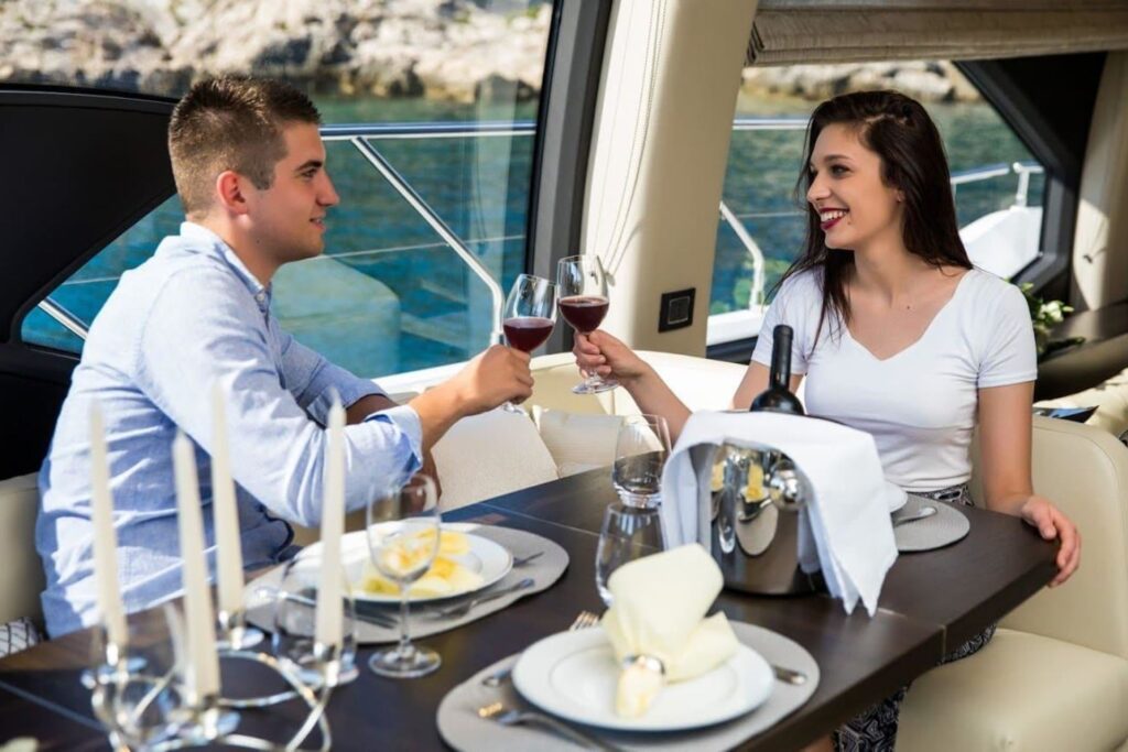 tamara ii yacht charter dining