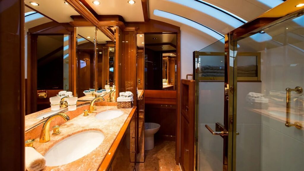 Rebecca V yacht charter ensuite bathroom
