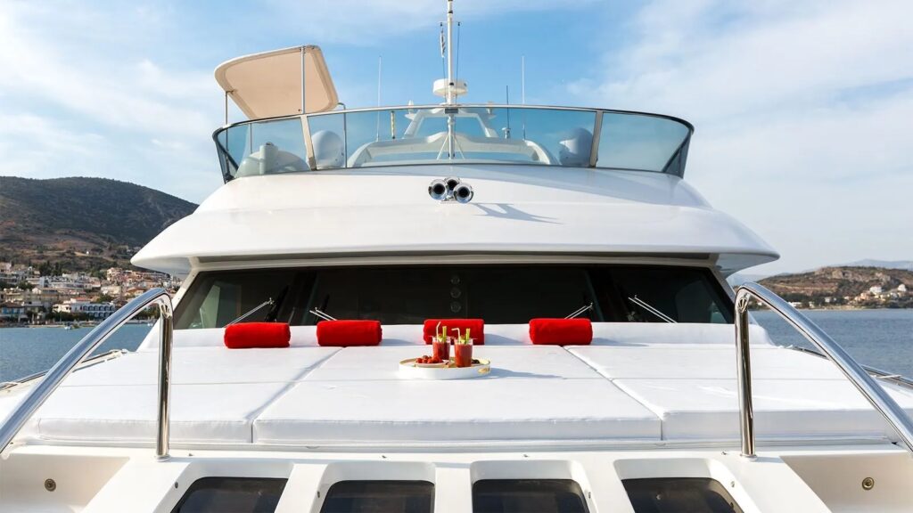 Rebecca V yacht charter front deck