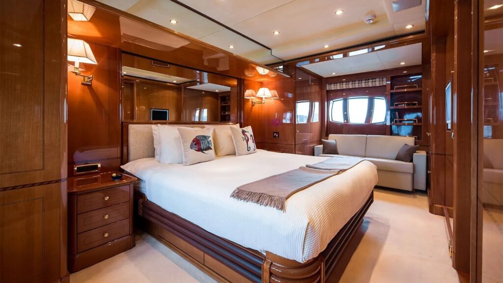 Rebecca V yacht charter master suite view