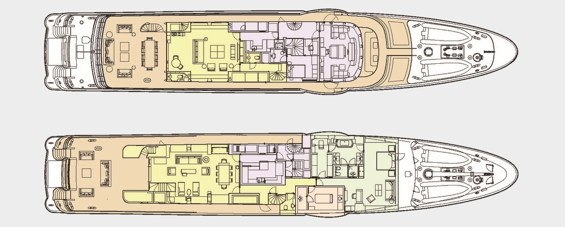 spirit yacht charter layout