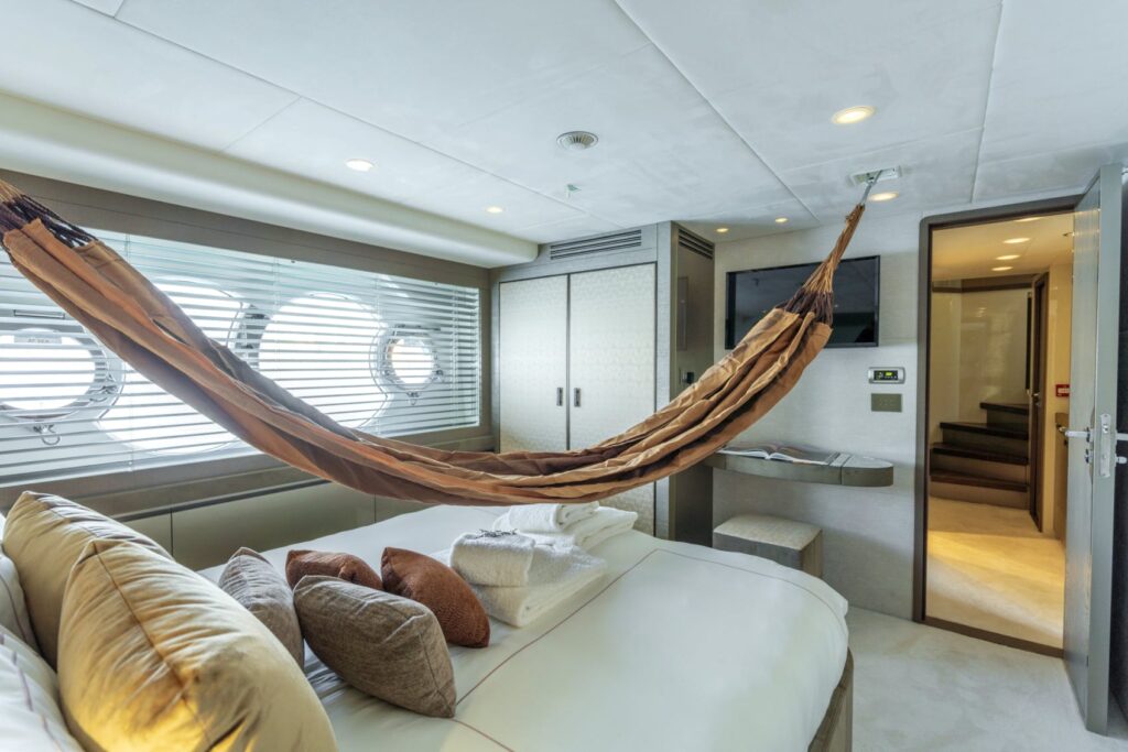 vivaldi yacht charter double cabin and hammock