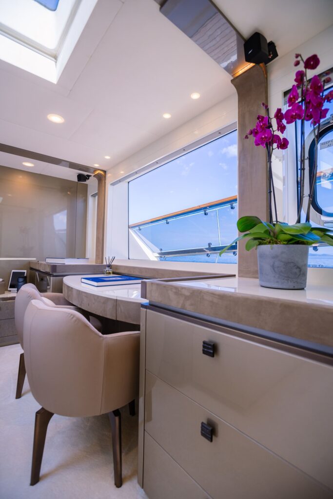 vivaldi yacht charter master private desk