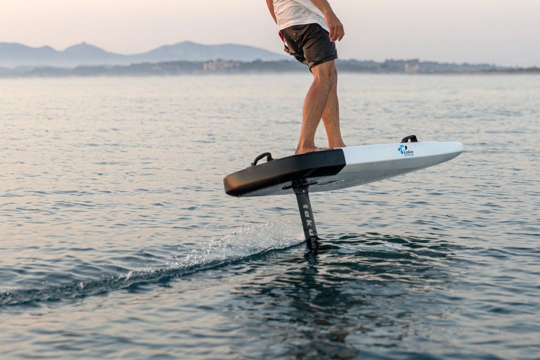 Electric surfboards on a yacht charter