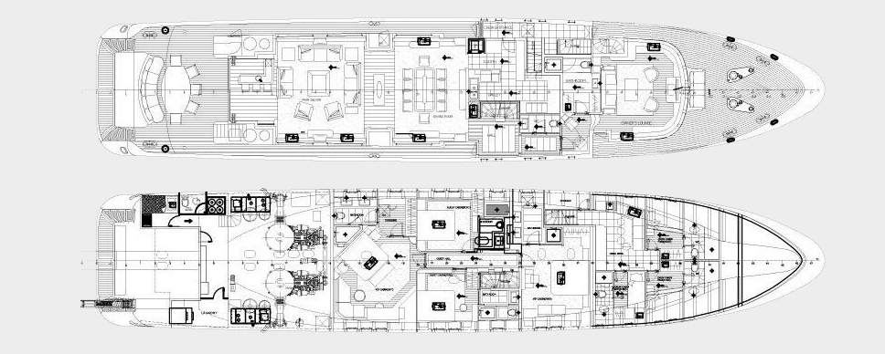 Serenity II yacht charter layout