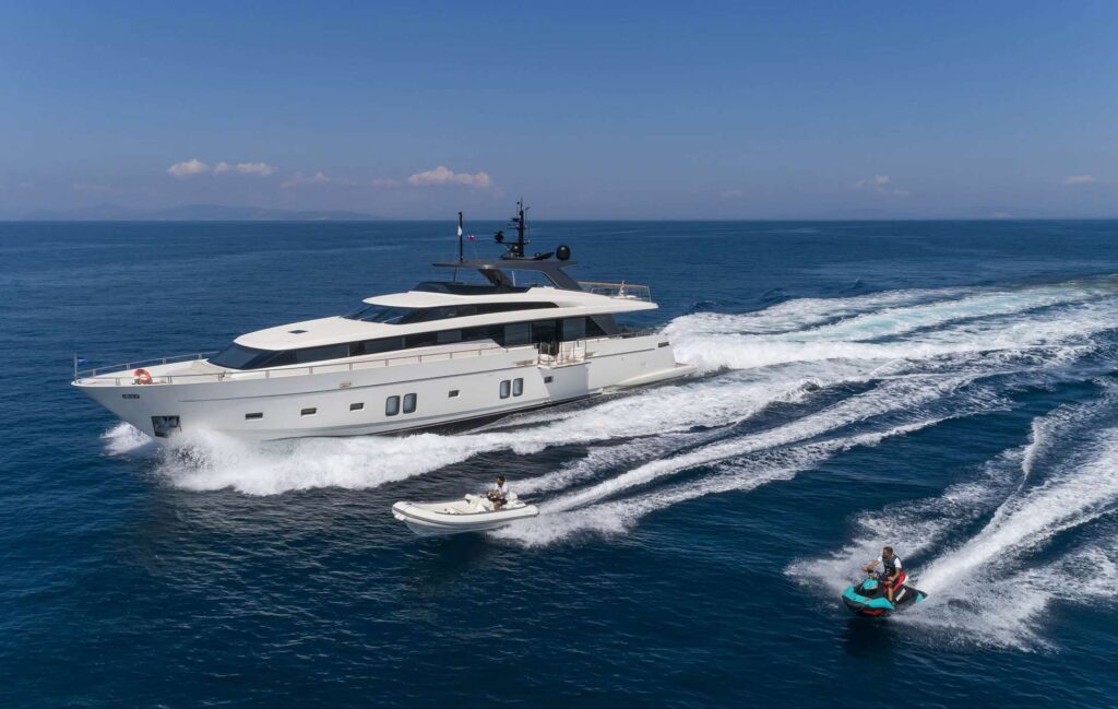 dinaia yacht charter cruising with jet ski & tender