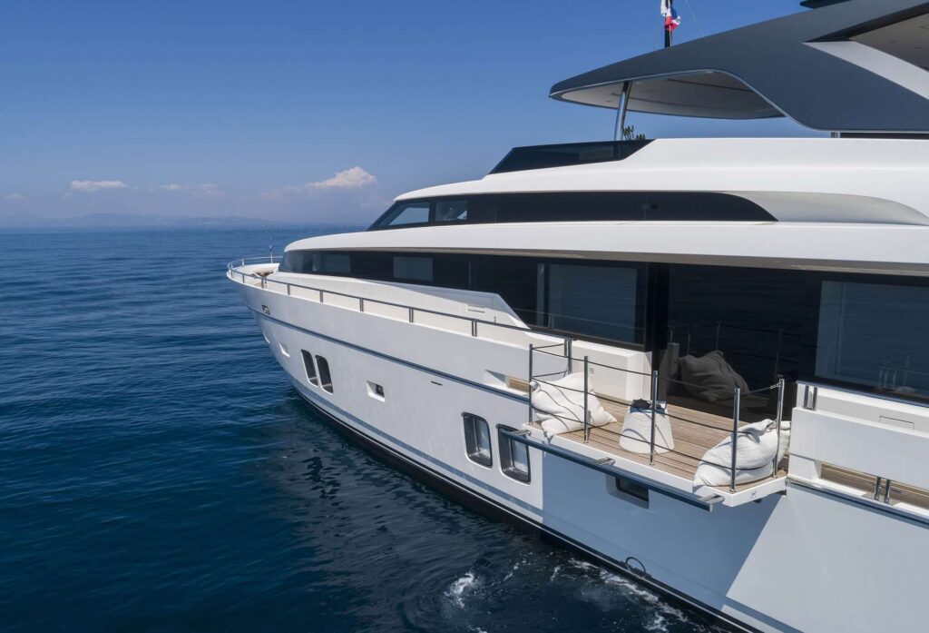 dinaia yacht charter fold out balcony