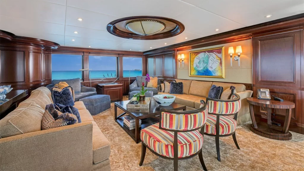 loon yacht charter main salon view