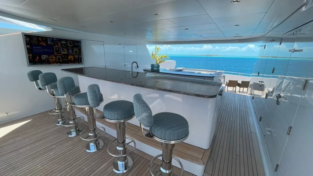 loon yacht charter sundeck bar