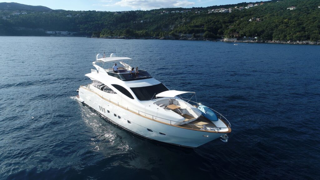 Lukas yacht charter aerial view 2