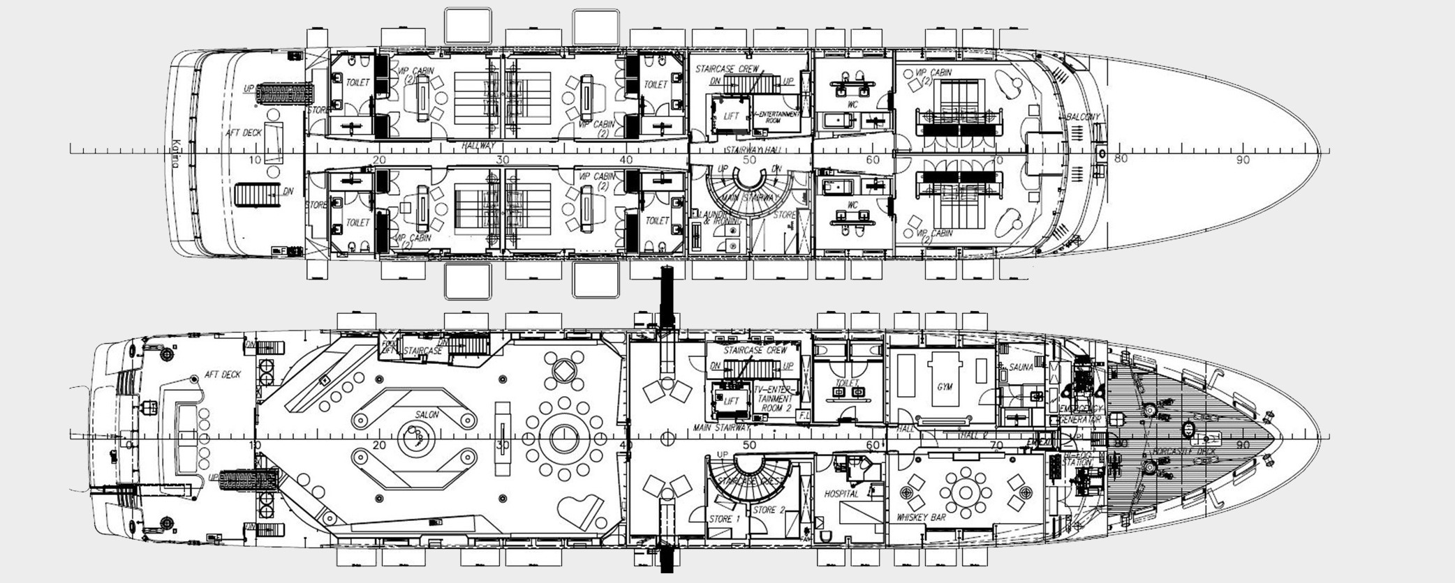 katina yacht charter layout