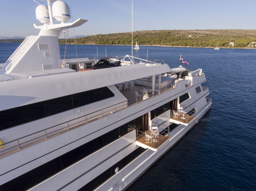 katina yacht charter side decks