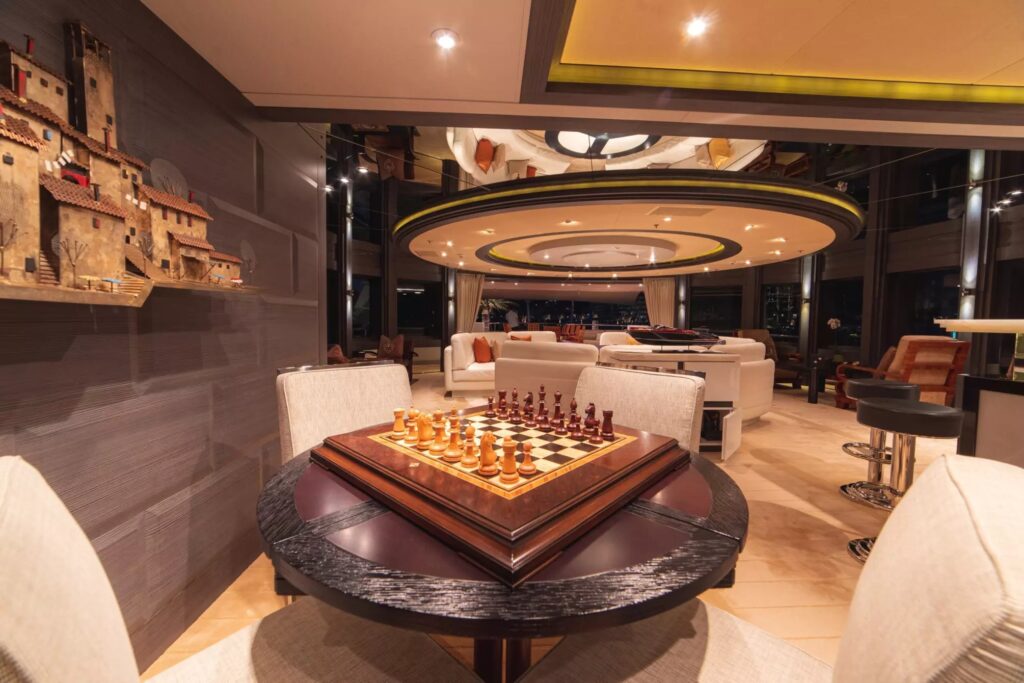 trident yacht charter chess table