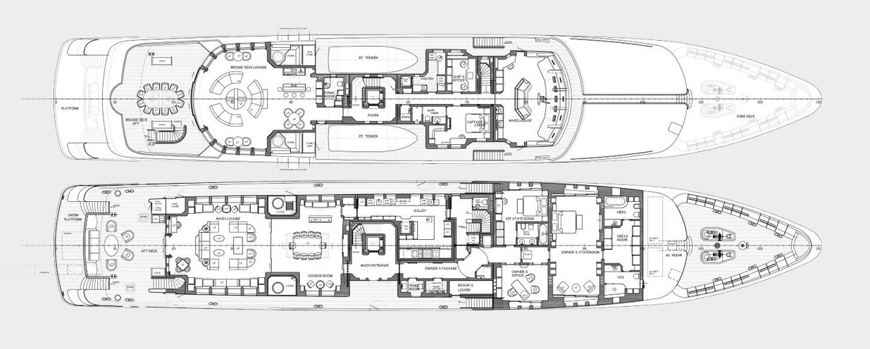 trident yacht charter layout