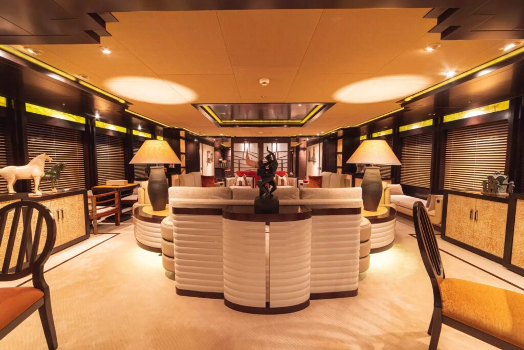 trident yacht charter main salon