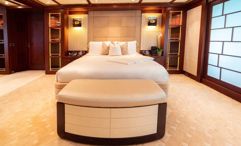 trident yacht charter master suite berth