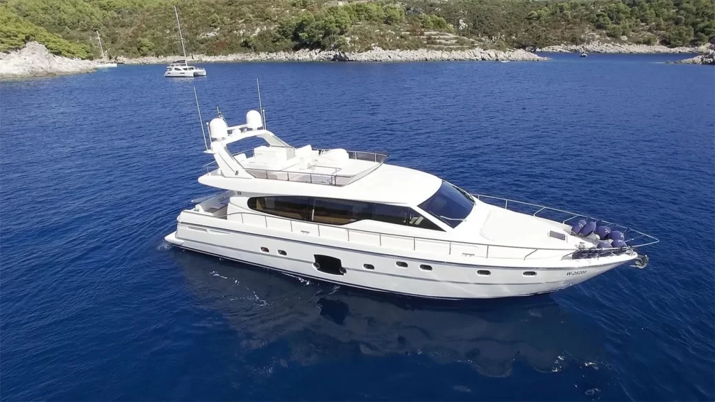 amy yacht charter aerial view