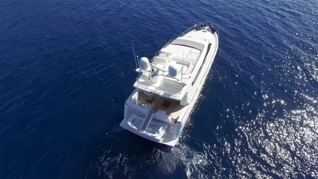amy yacht charter view from above
