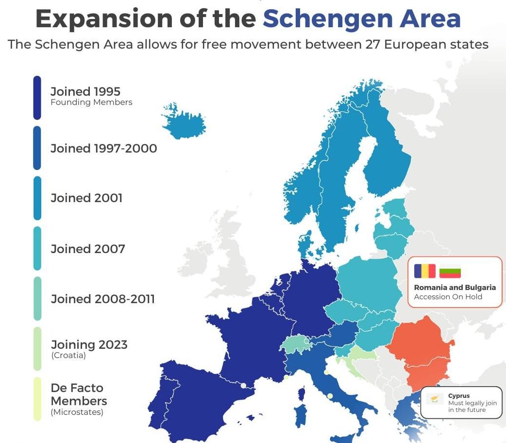 Map of the Schengen area e1672657979775