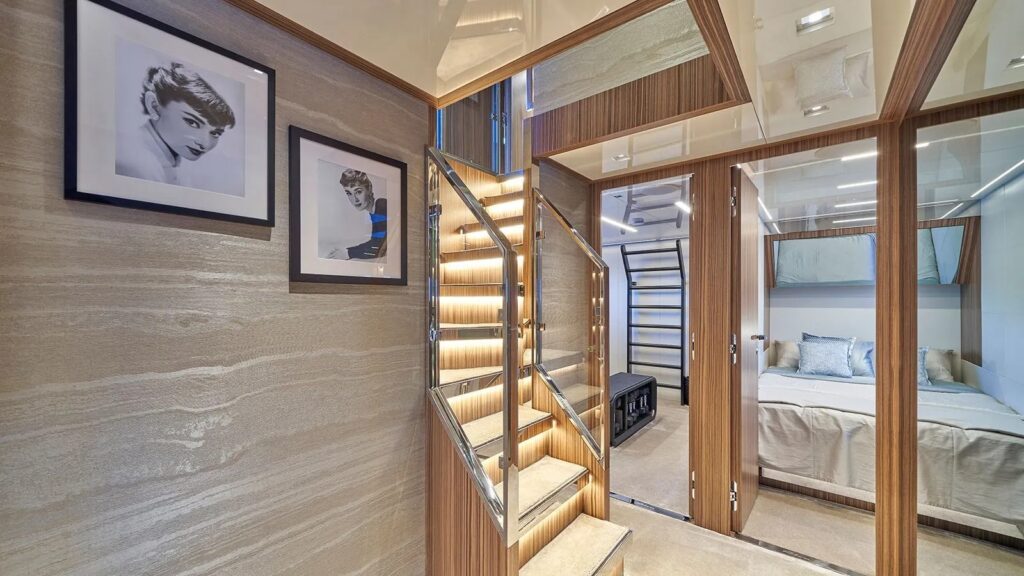 Nikita Yacht Charter foyer and stairway
