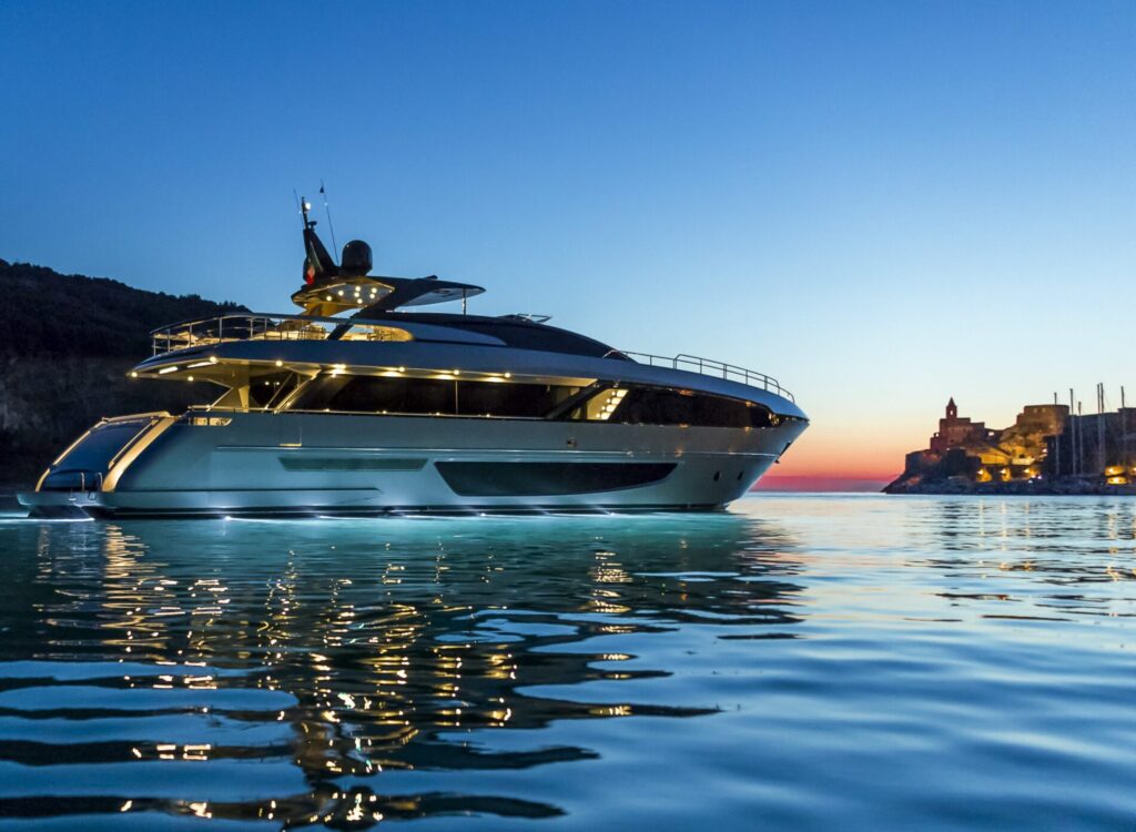 Nikita Yacht Charter in the evening