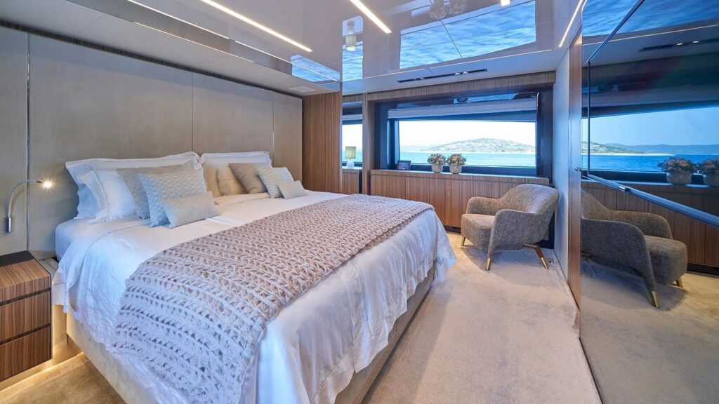 Nikita Yacht Charter master king size bed