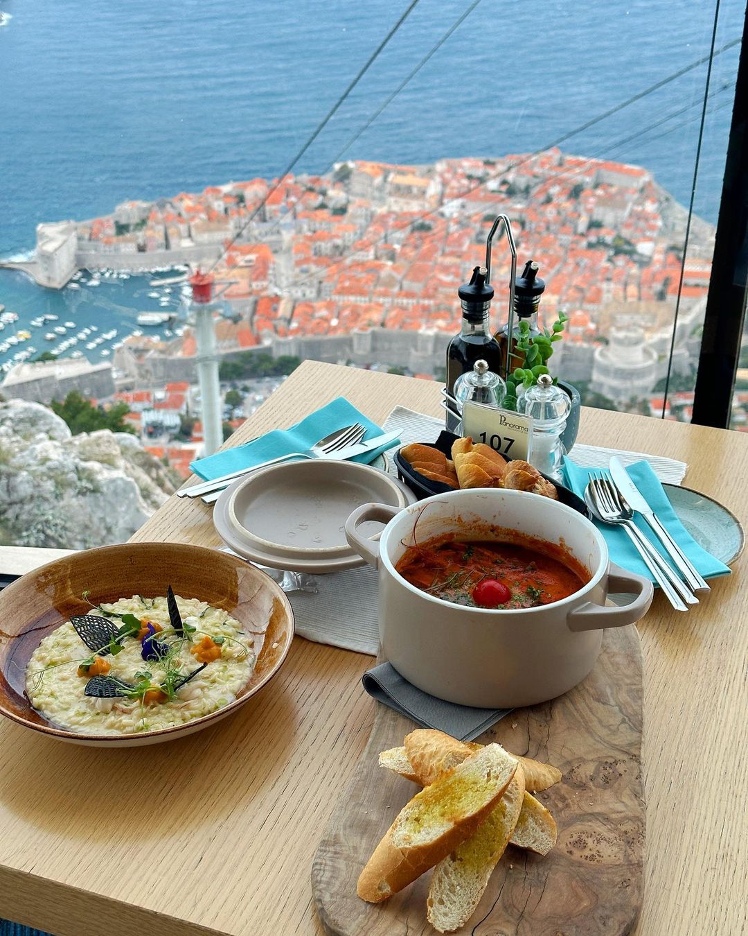 Enjoy the view, while also enjoying your food in Dubrovnik` s Panorama restaurant
