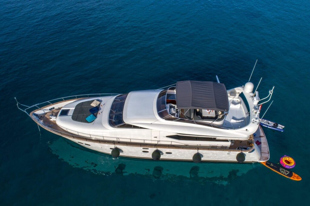 jantar yacht charter view from above