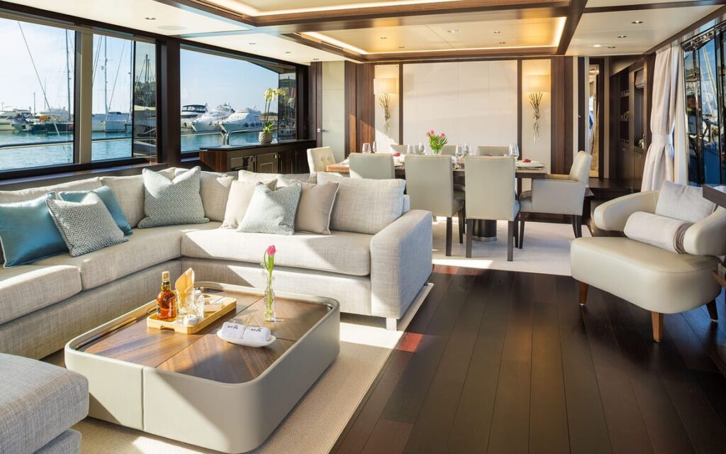 mr k iriston yacht charter main deck salon