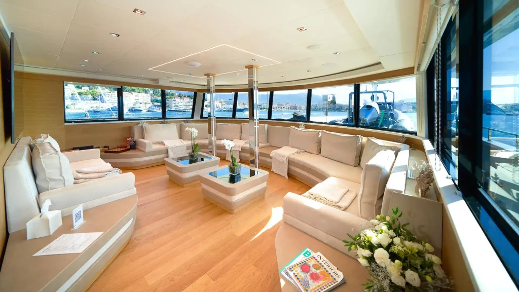 argo yacht charter tv play room