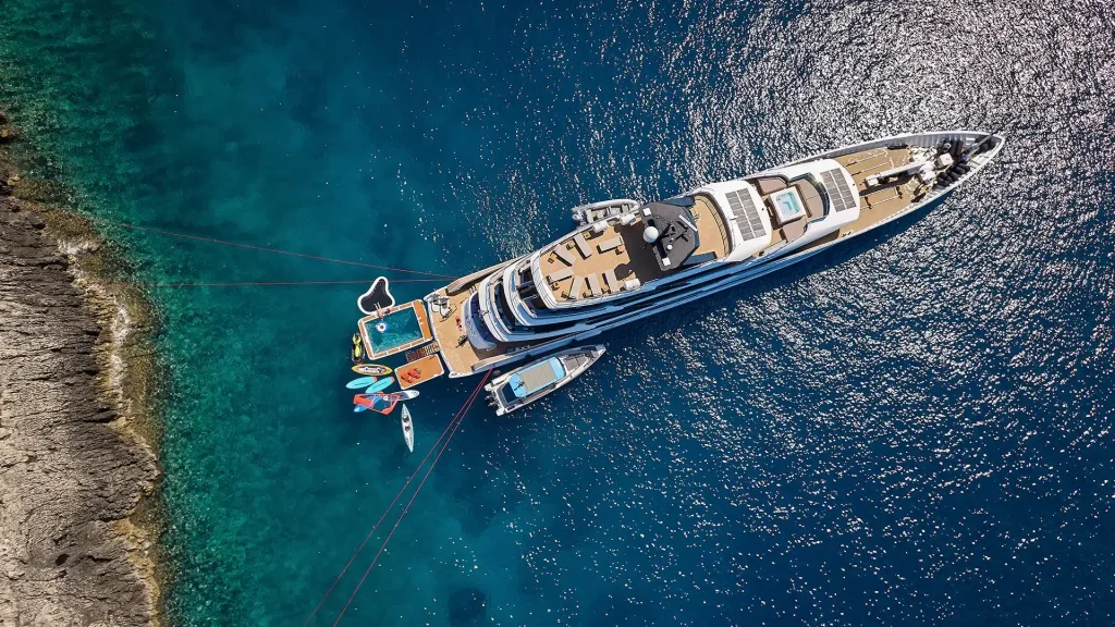 argo yacht charter view from above