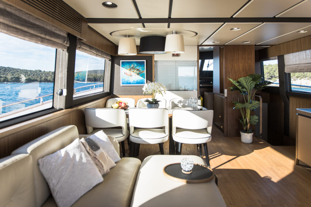 bollinger yacht charter salon view