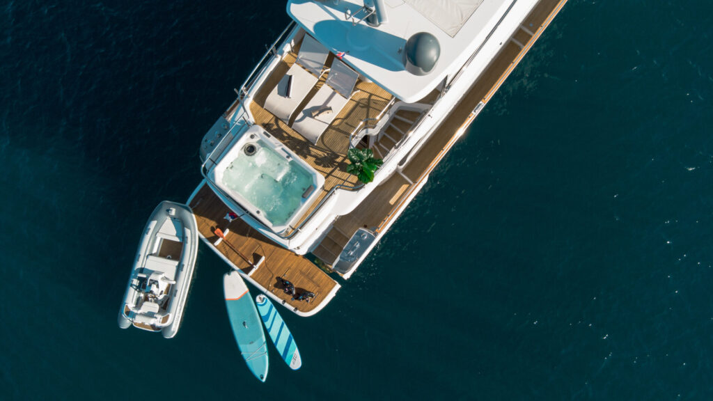 bollinger yacht charter view from above