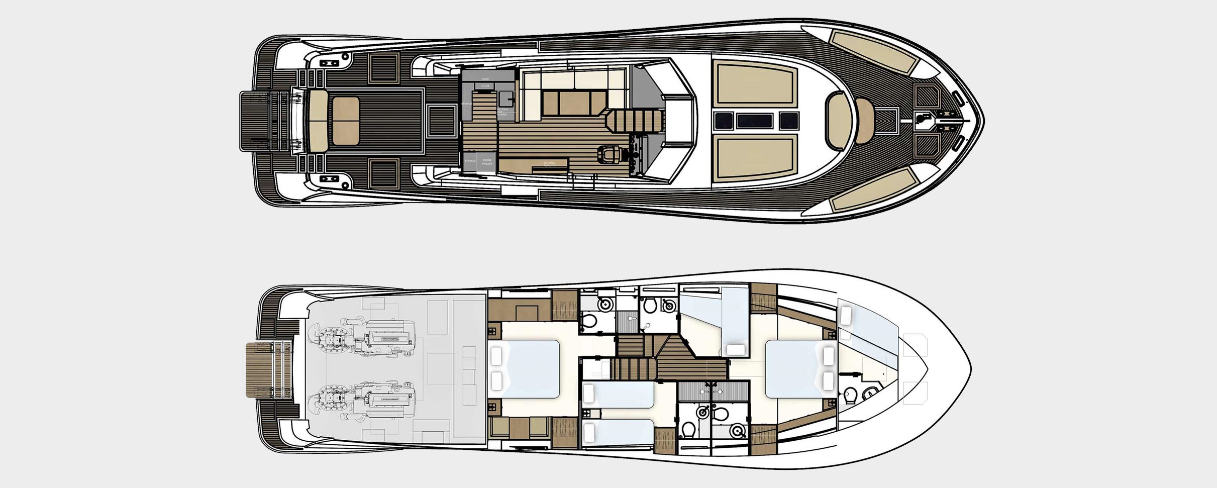 panta rei yacht charter layout