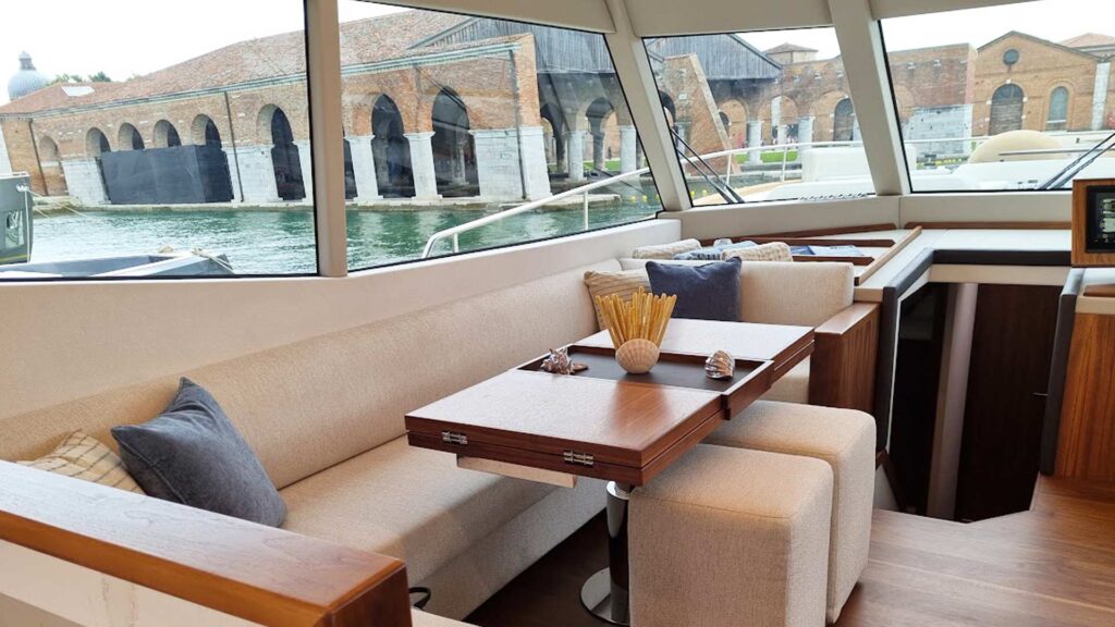 panta rei yacht charter salon view