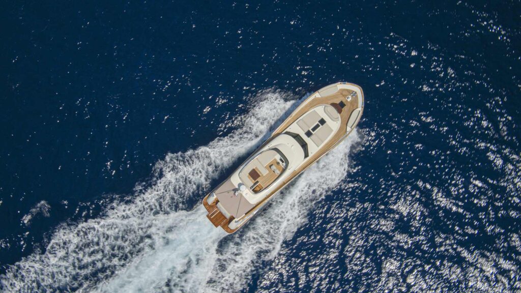 panta rei yacht charter view from above