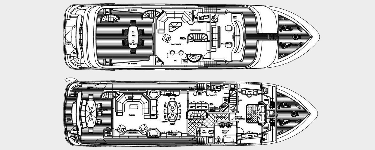 bandido yacht charter layout