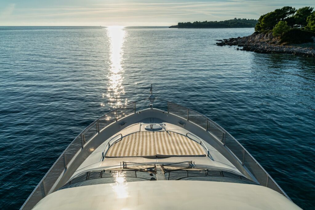 discovery yacht charter front sunbathing area