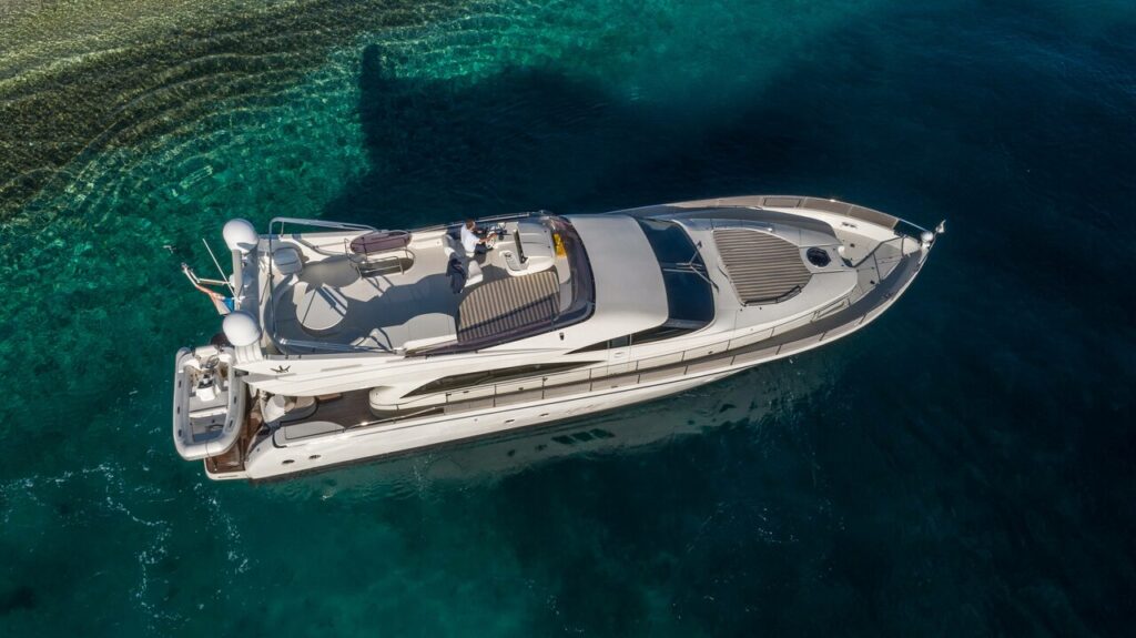 discovery yacht charter view from above