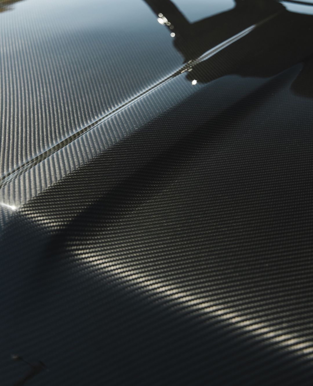 A detail of a carbon fiber surface