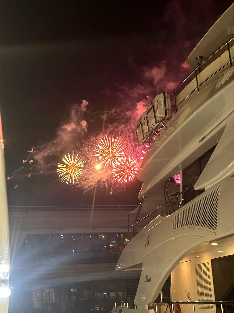 New Year celebration in Monaco, as seen from a yacht