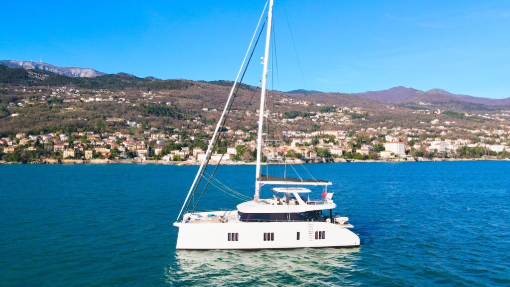 nala one catamaran yacht side view