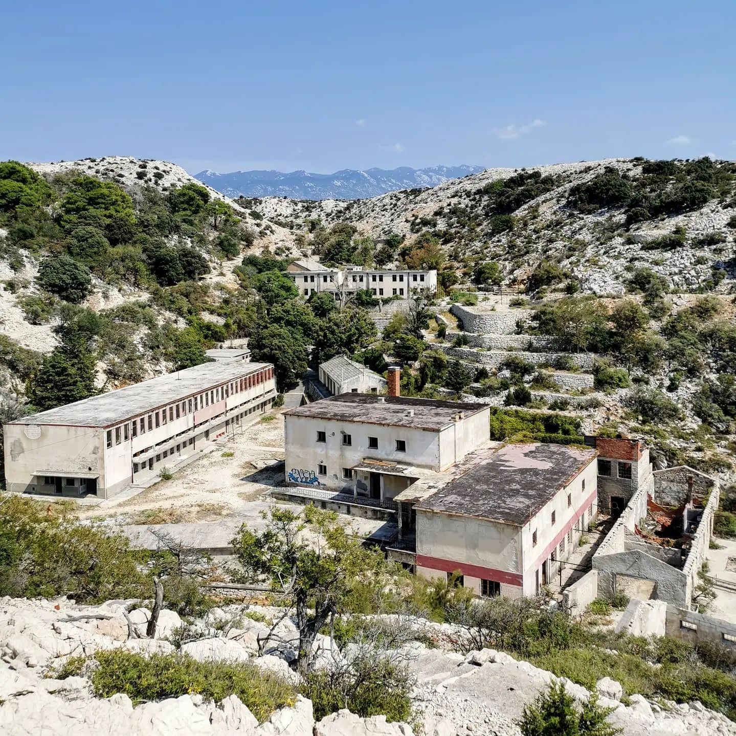 Goli Otok island infrastructure