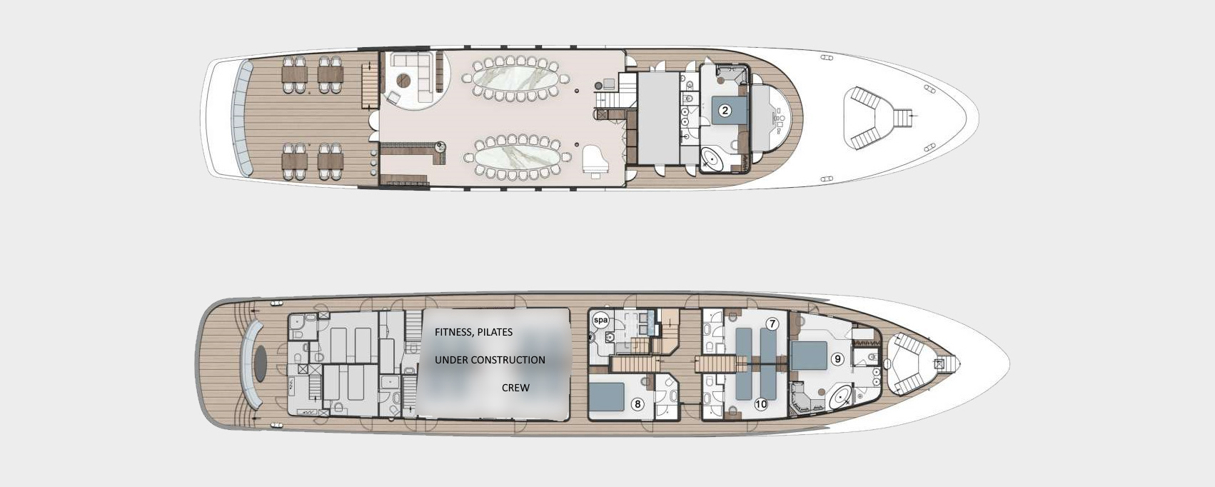 bella yacht charter layout